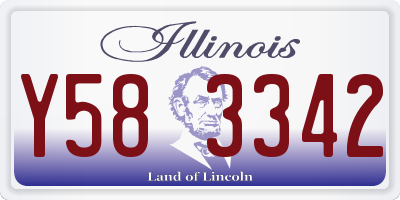 IL license plate Y583342