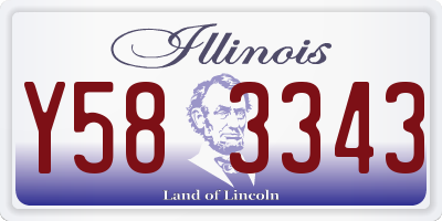 IL license plate Y583343