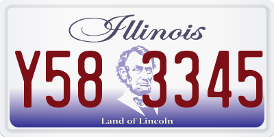 IL license plate Y583345