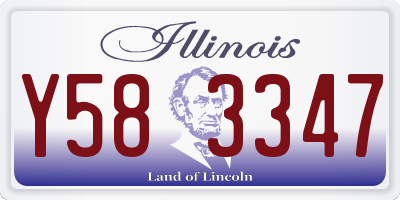 IL license plate Y583347