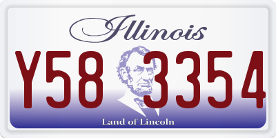 IL license plate Y583354