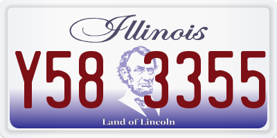 IL license plate Y583355
