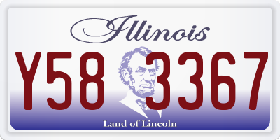 IL license plate Y583367