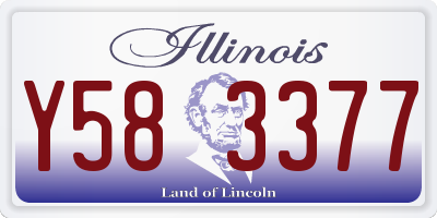 IL license plate Y583377