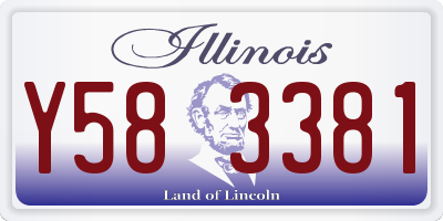 IL license plate Y583381
