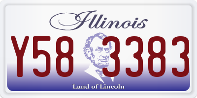 IL license plate Y583383