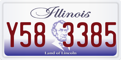 IL license plate Y583385