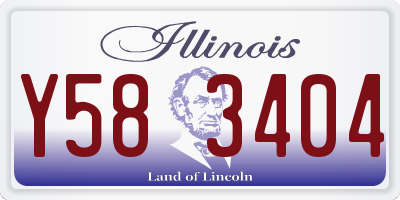 IL license plate Y583404