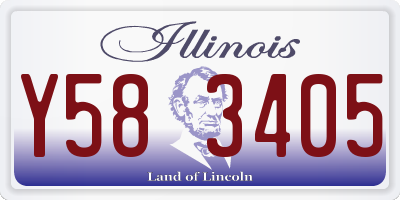 IL license plate Y583405