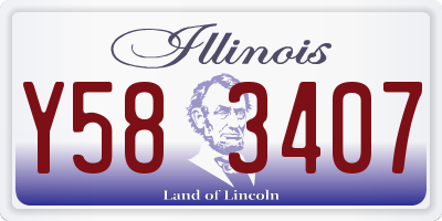 IL license plate Y583407