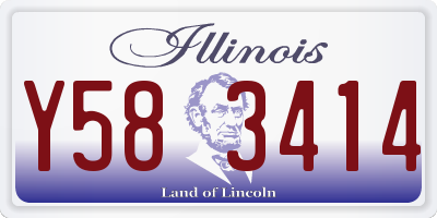 IL license plate Y583414