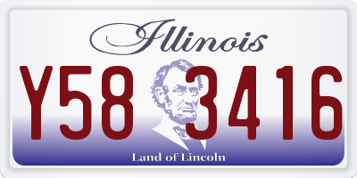 IL license plate Y583416