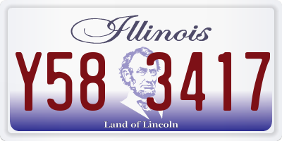 IL license plate Y583417