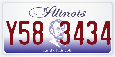 IL license plate Y583434