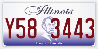 IL license plate Y583443