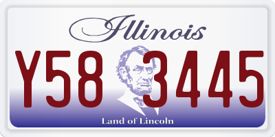 IL license plate Y583445