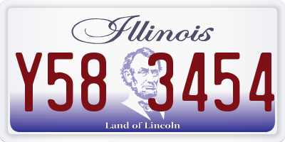 IL license plate Y583454