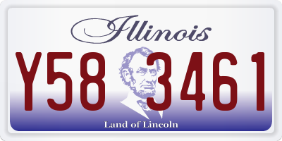 IL license plate Y583461