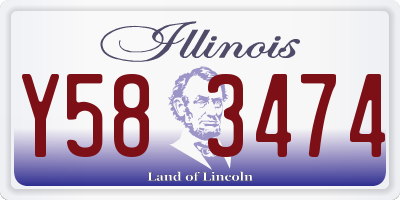 IL license plate Y583474