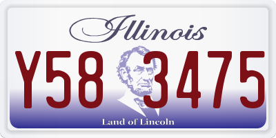 IL license plate Y583475