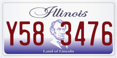 IL license plate Y583476