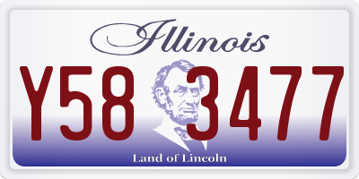 IL license plate Y583477