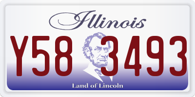 IL license plate Y583493