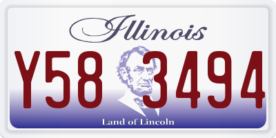 IL license plate Y583494