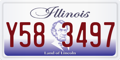IL license plate Y583497