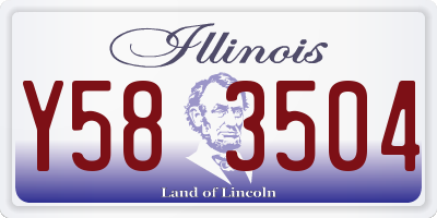 IL license plate Y583504