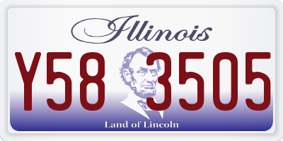 IL license plate Y583505