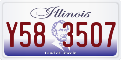 IL license plate Y583507