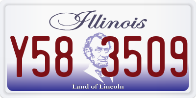 IL license plate Y583509
