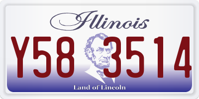 IL license plate Y583514