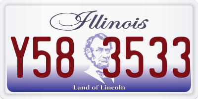 IL license plate Y583533
