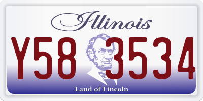 IL license plate Y583534