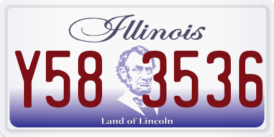 IL license plate Y583536