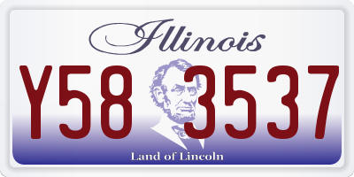 IL license plate Y583537