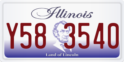 IL license plate Y583540