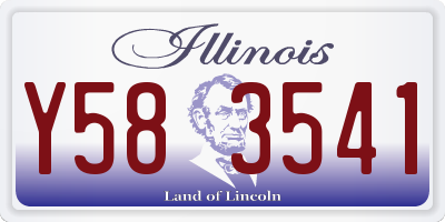 IL license plate Y583541