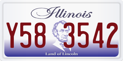 IL license plate Y583542