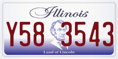IL license plate Y583543