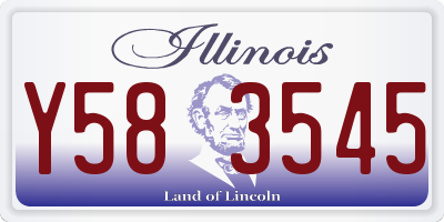 IL license plate Y583545
