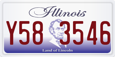 IL license plate Y583546