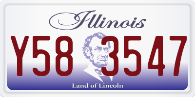 IL license plate Y583547