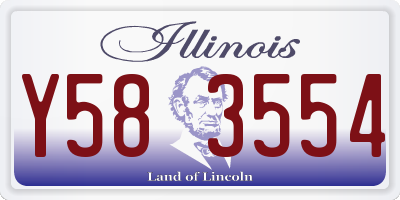 IL license plate Y583554
