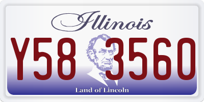 IL license plate Y583560