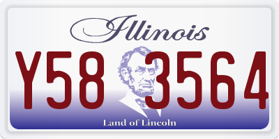 IL license plate Y583564
