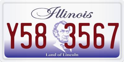 IL license plate Y583567