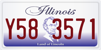 IL license plate Y583571